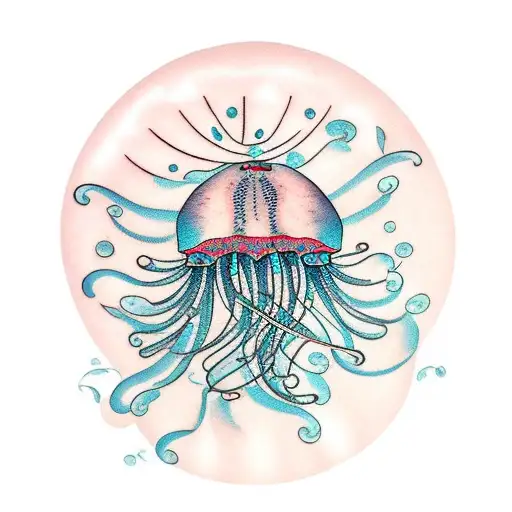 Jellyfish tattoo design idea
