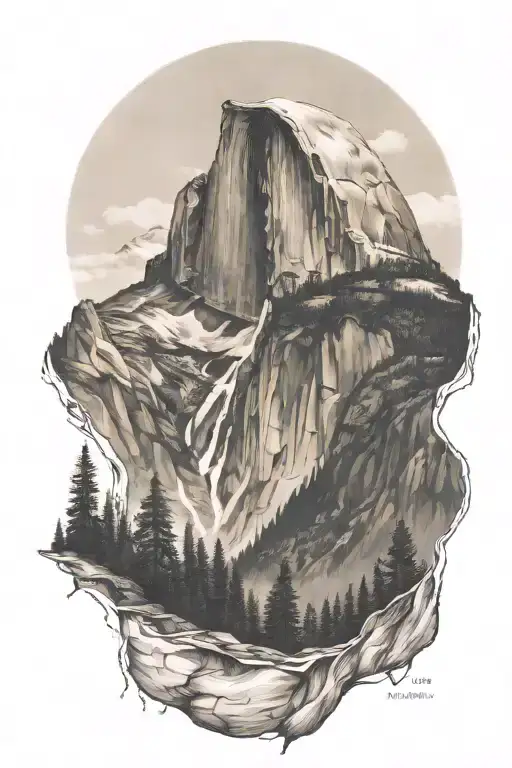 half dome   tattoo design idea