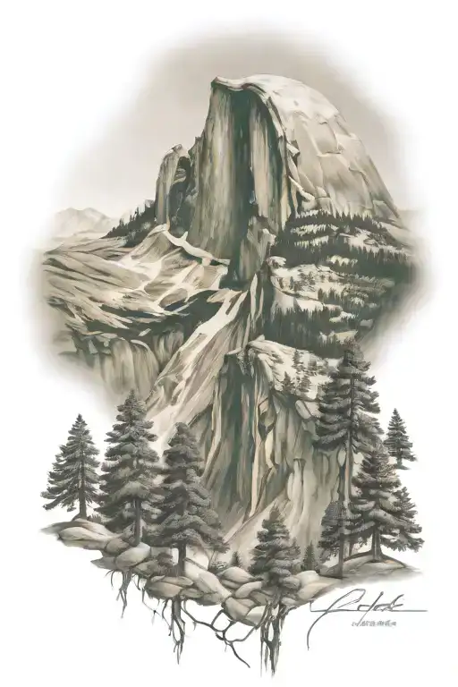 the cables at half dome   tattoo design idea