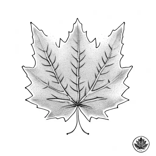 toronto maple leaf with a "W" inside of the leaf tattoo design idea