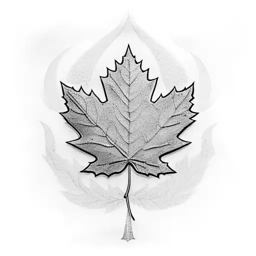 toronto maple leaf with the letter w inside  tattoo design idea