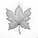 toronto maple leaf with a "W" inside of the leaf tattoo design idea