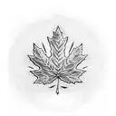 toronto maple leaf with a "W" inside of the leaf tattoo design idea