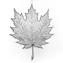 toronto maple leaf with a "W" inside of the leaf tattoo design idea