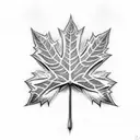 letter W within a toronto maple leaf tattoo design idea