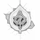 letter W within a toronto maple leaf tattoo design idea