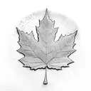 toronto maple leaf with the letter w inside  tattoo design idea