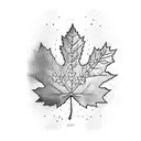 toronto maple leaf with the letter w inside  tattoo design idea