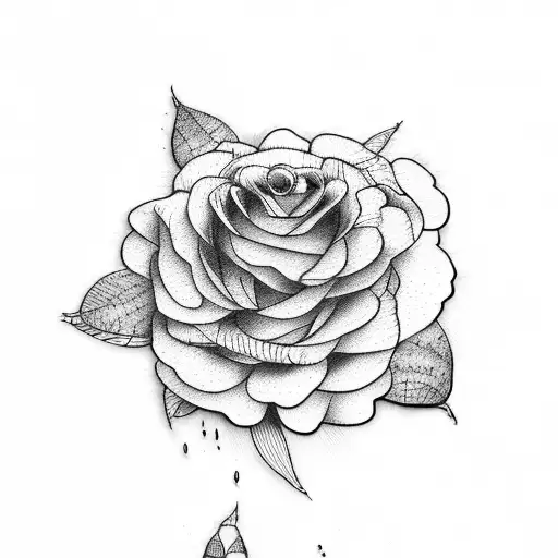 flower pooh tattoo design idea