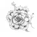 flower pooh tattoo design idea