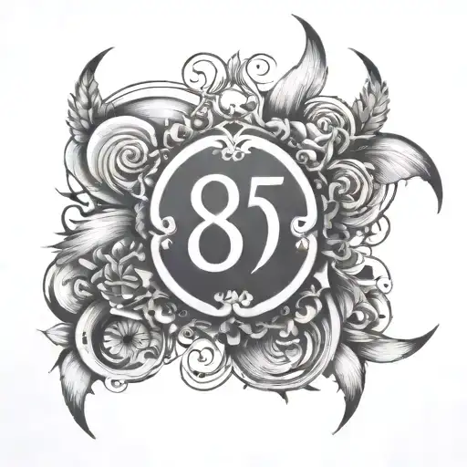 the number 805 tattoo design idea