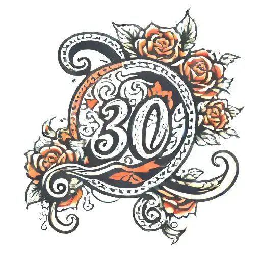 american traditional style tattoo featuring the number 805 tattoo design idea