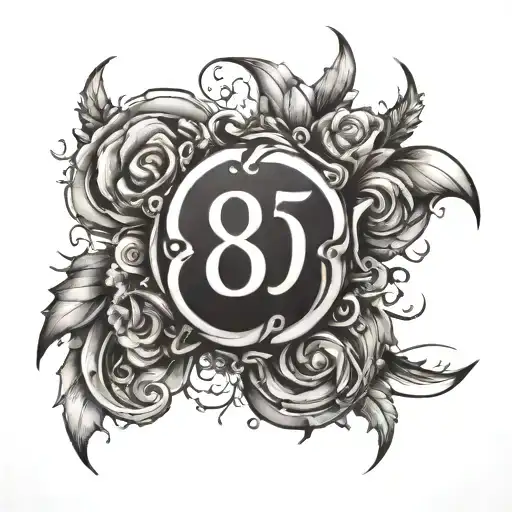 the number 805 tattoo design idea