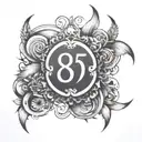 the number 805 tattoo design idea