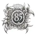 the number 805 tattoo design idea