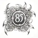 the number 805 tattoo design idea