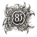 the number 805 tattoo design idea