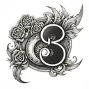 the number 805 tattoo design idea