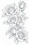 three roses  tattoo design idea