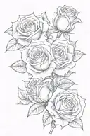 three roses  tattoo design idea