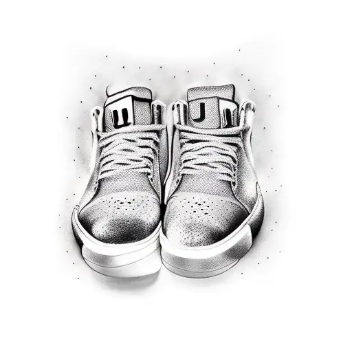 shoes that are a mix between jordans 5s and supras shoes  tattoo design idea