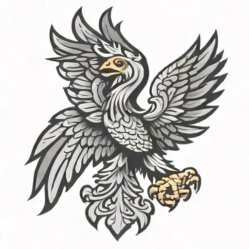 polish eagle tattoo design idea