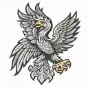 polish eagle tattoo design idea