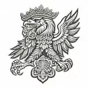 polish eagle tattoo design idea