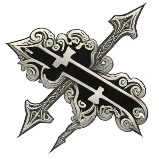 nordic cross tattoo design idea