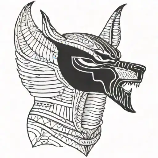 Anubis thanos tattoo design idea