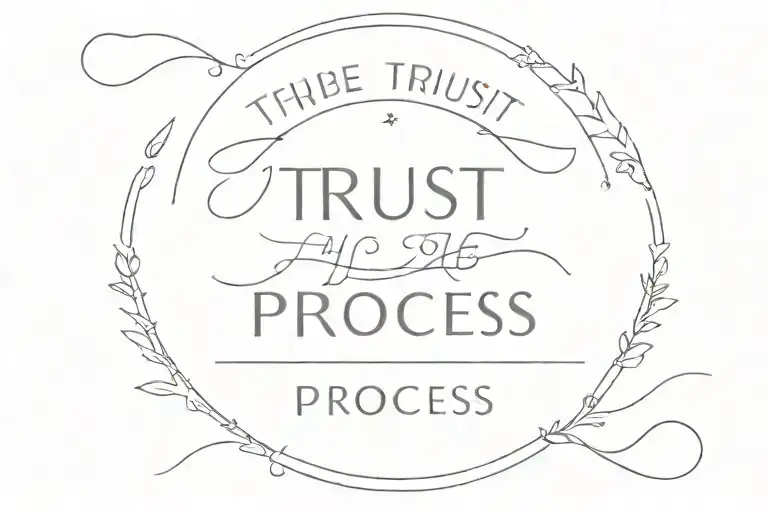 Trust the process tattoo design idea