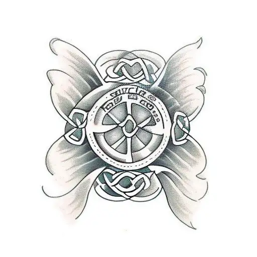 celtic tattoo with a swim bike run triathlon theme tattoo design idea
