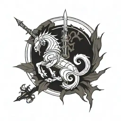 Design a tattoo that symbolizes the struggle and triumph of overcoming challenges, inspired by Dark Souls 3 tattoo design idea