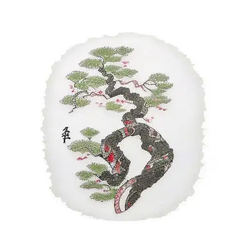 Kintsugi tattoo of a willow tree  tattoo design idea