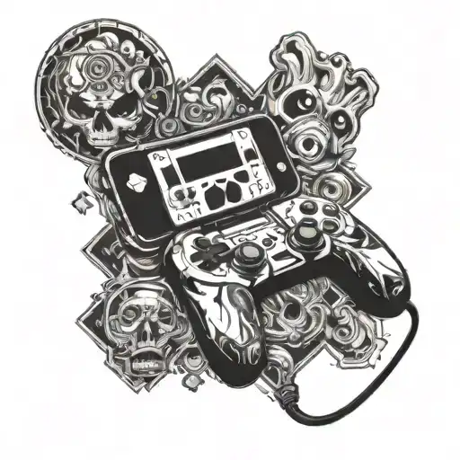 Video Games and Depression  tattoo design idea