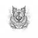 runas de proteção celta tattoo design idea