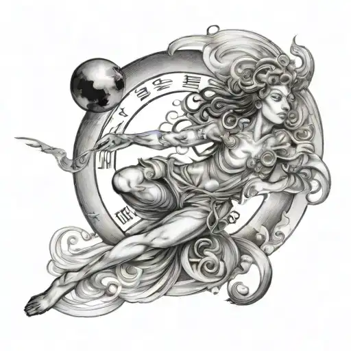 astral projection tattoo design idea