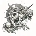 astral projection tattoo design idea