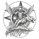 astral projection tattoo design idea