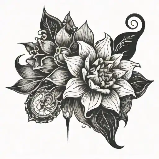 A tattoo symbolizing the process of healing from betrayal, incorporating elements of numbness and emotional growth tattoo design idea