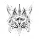 anubis and cerberus  tattoo design idea