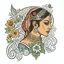 paki woman wedding tattoo tattoo design idea