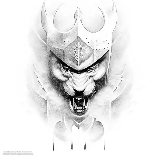 warrior of god tattoo design idea