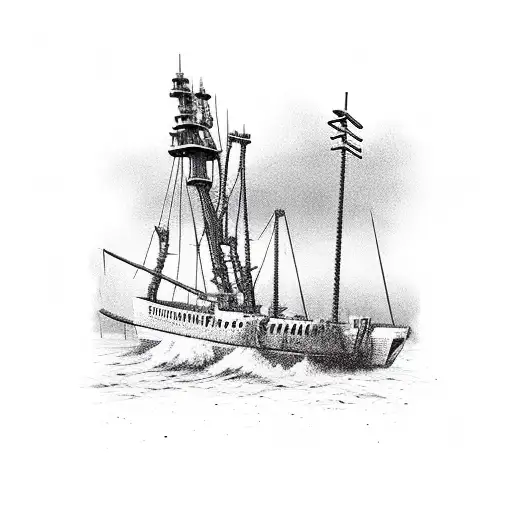 monument to the scuttled ships in Sevastopol tattoo design idea