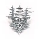 monument to the scuttled ships tattoo design idea