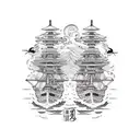 monument to the scuttled ships tattoo design idea