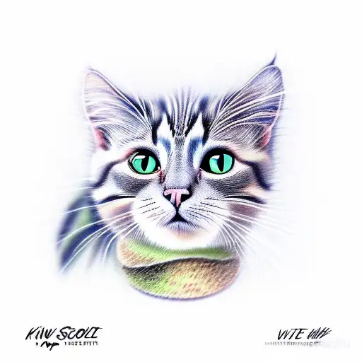 kiwi cat tattoo design idea