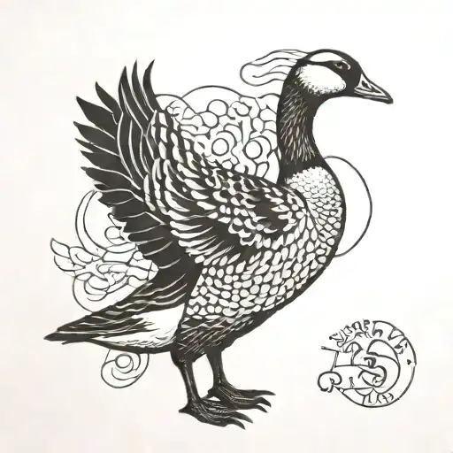 goose tattoo design idea