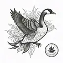 goose tattoo design idea