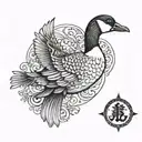 goose tattoo design idea